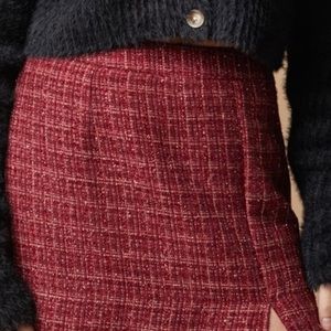 small (4) Francesca’s red skirt brand new never worn